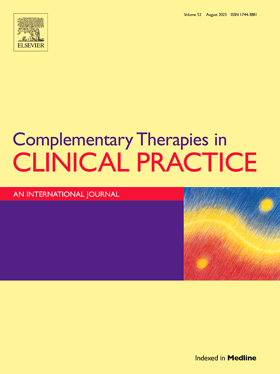 Go to journal home page - Complementary Therapies in Clinical Practice